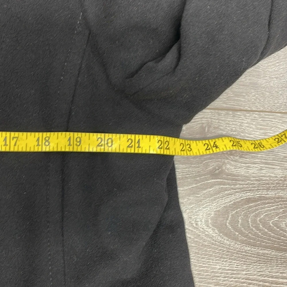 Lands’ End Wool Cashmere Blend Double Breast Peacoat  Black Quilted Lini… - Picture 8 of 15